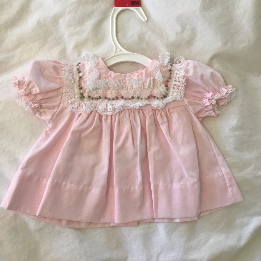 Infant pink lace top